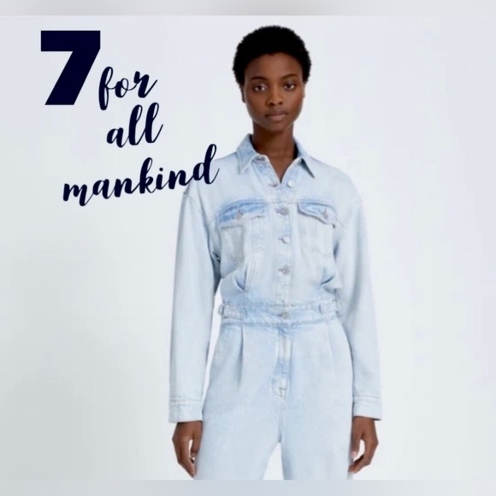 7 For All Mankind Denim Lustre Balloon Sleeve Jumpsuit ✨ Isadora | so soft!!